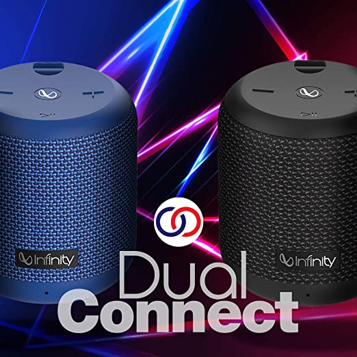 Infinity - JBL Fuze 100, Wireless Portable Bluetooth Speaker with Mic, Deep Bass, Dual Equalizer, IPX7 Waterproof, Rugged Fabric Design (Black) Infinity - JBL Fuze 100, Wireless Portable Bluetooth Speaker with Mic, Deep Bass, Dual Equalizer, IPX7 Waterproof, Rugged Fabric Design (Black)
